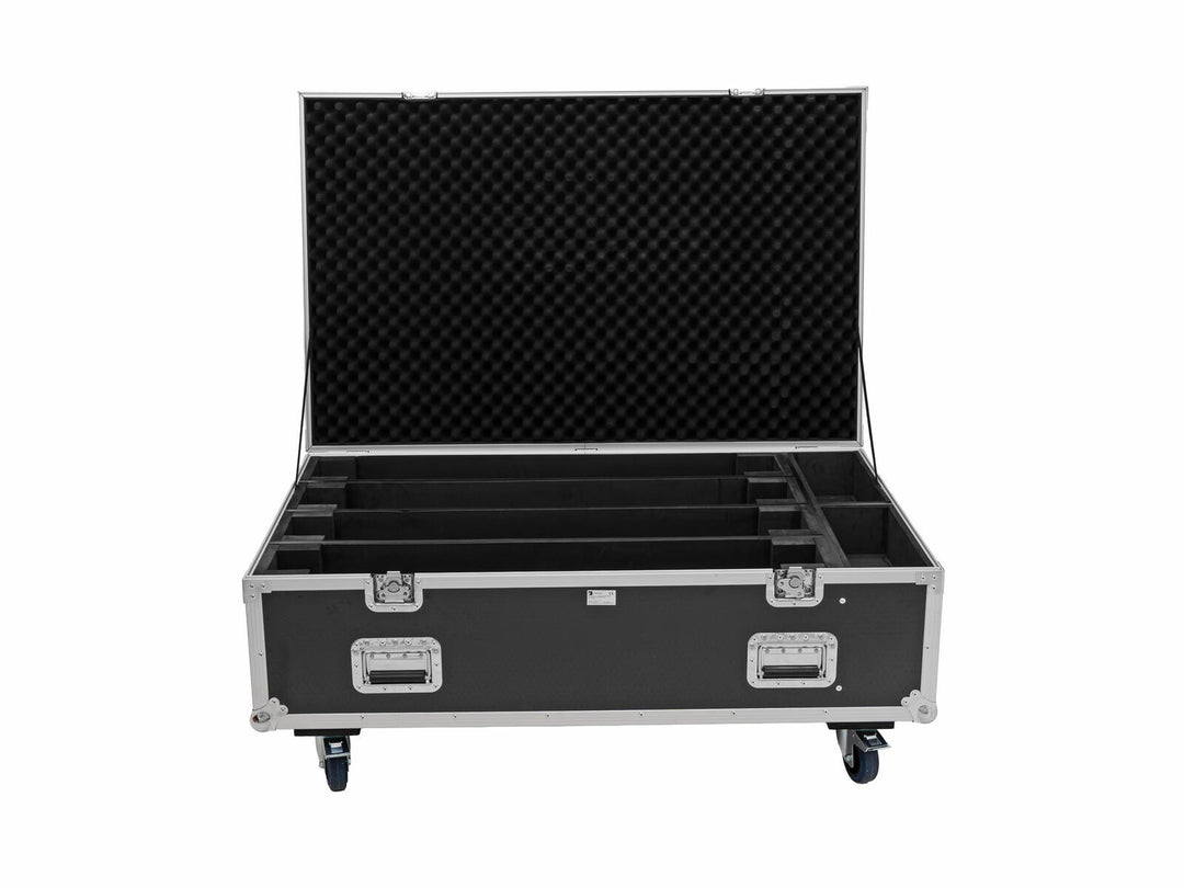 ROADINGER Flightcase PRO 4x LED BAR-8 SWING med hjul