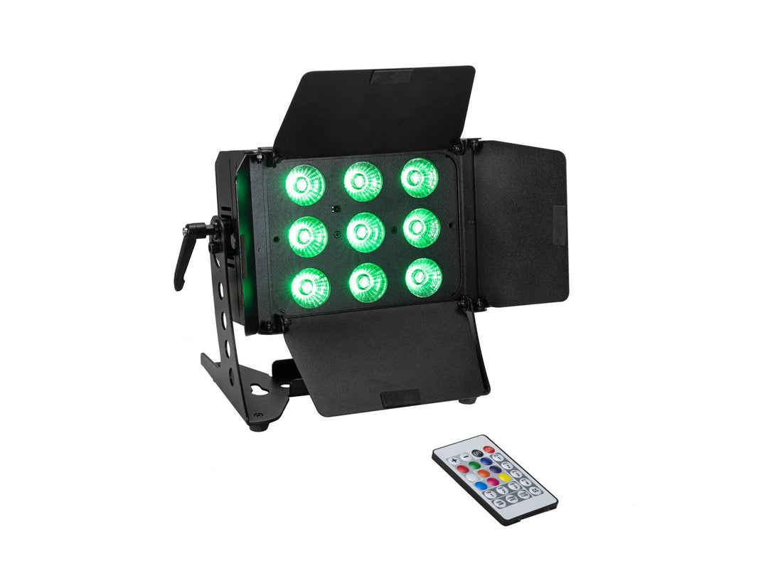 EUROLITE-sett 2x LED CLS-9 QCL RGB/WW 9x7W + koffert