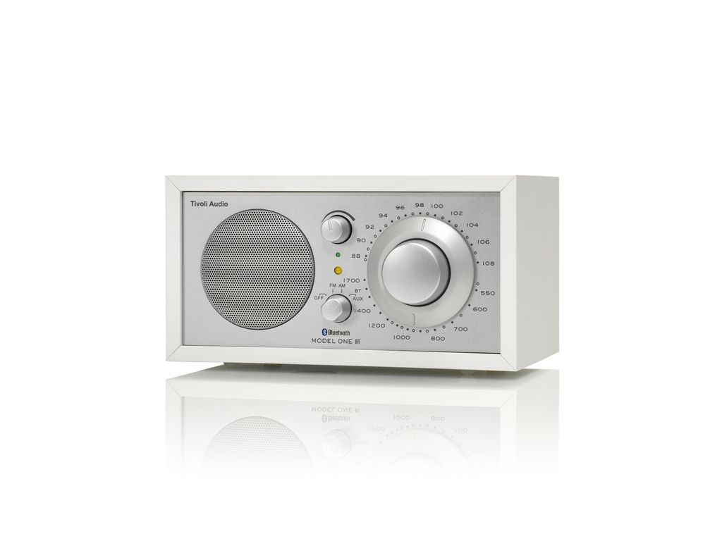 Tivoli Audio Model ONE BT med Bluetooth (hvit, sølv)