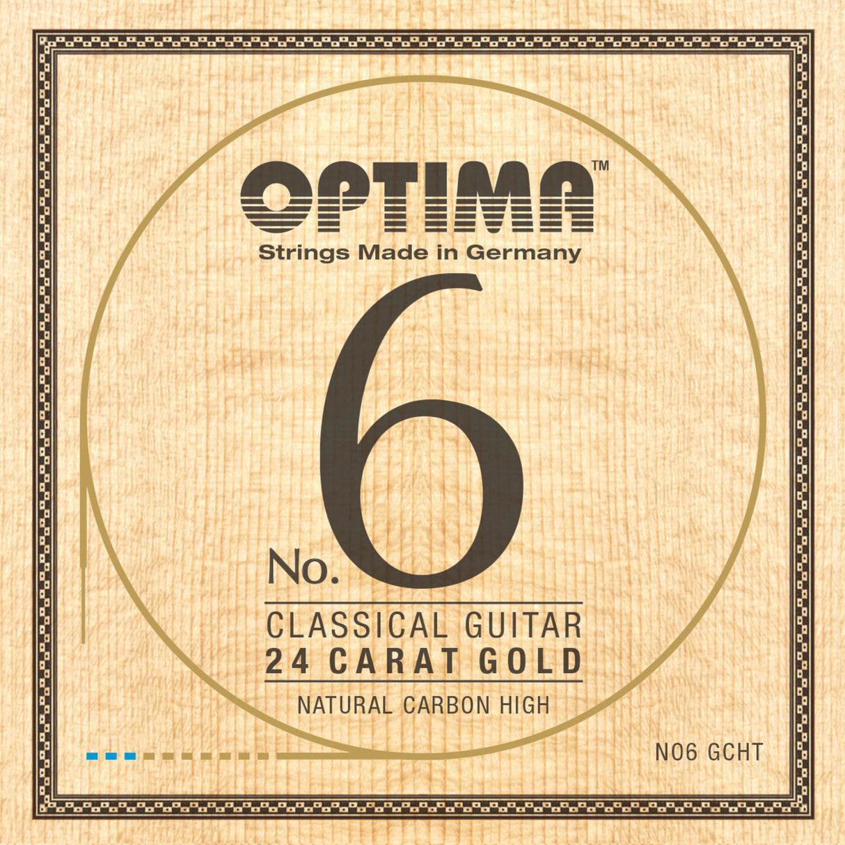 Optima strenger til klassisk gitar No. 6 24 karat gull - Set Carbon Gold high (NO6.GCHT)