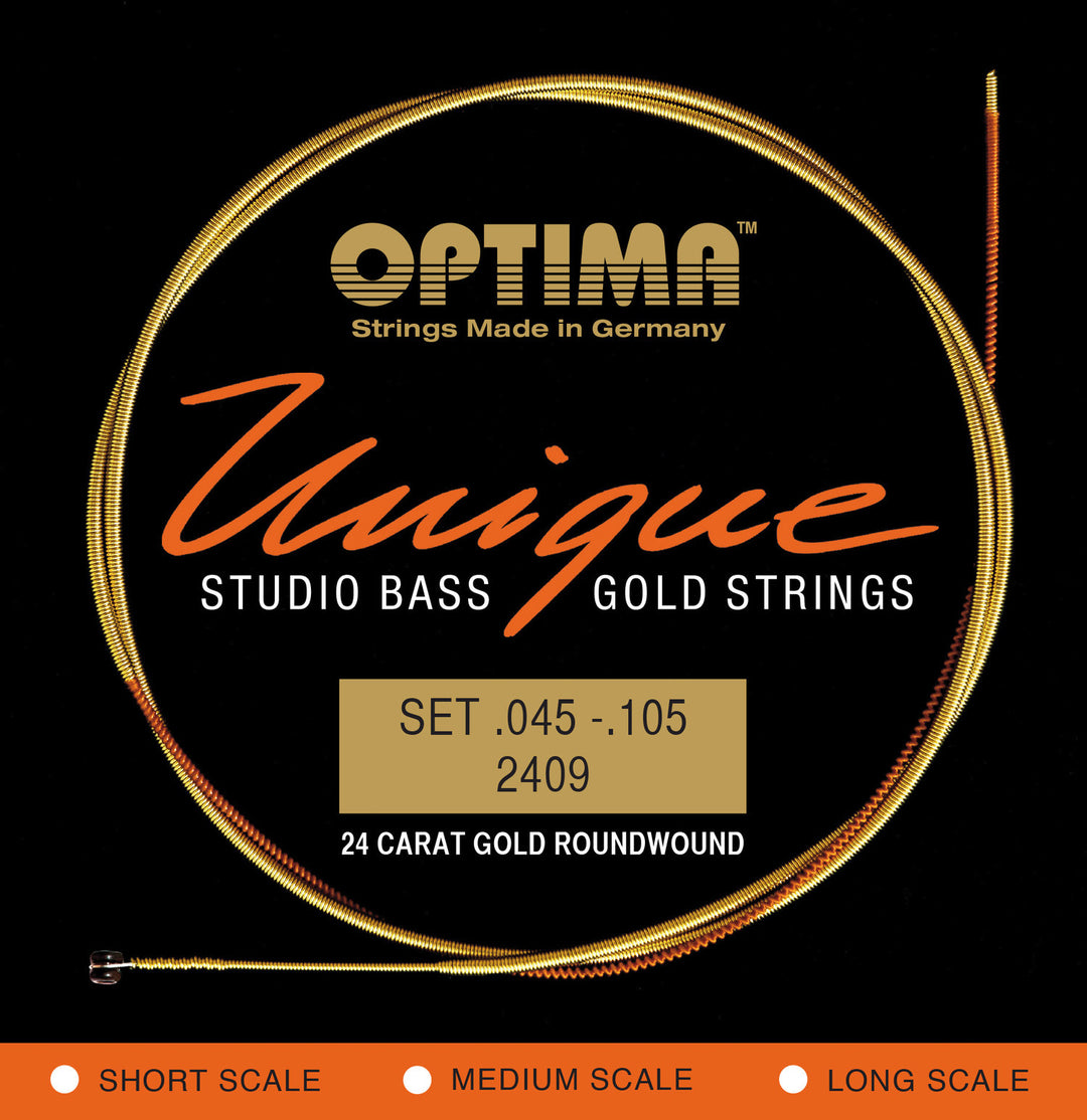 Optima E-bass-strenger Unique studio golden strings - 4-str. super long sc. (2409SL)