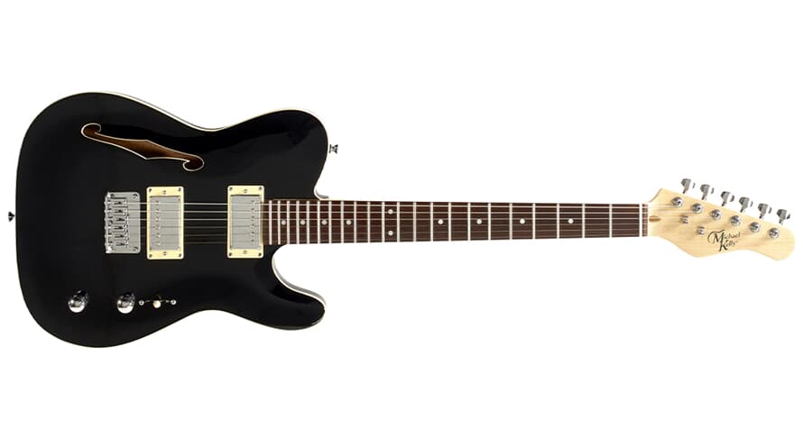 Michael Kelly 58 Thinline semi-hollow elektrisk gitar, Gloss Black