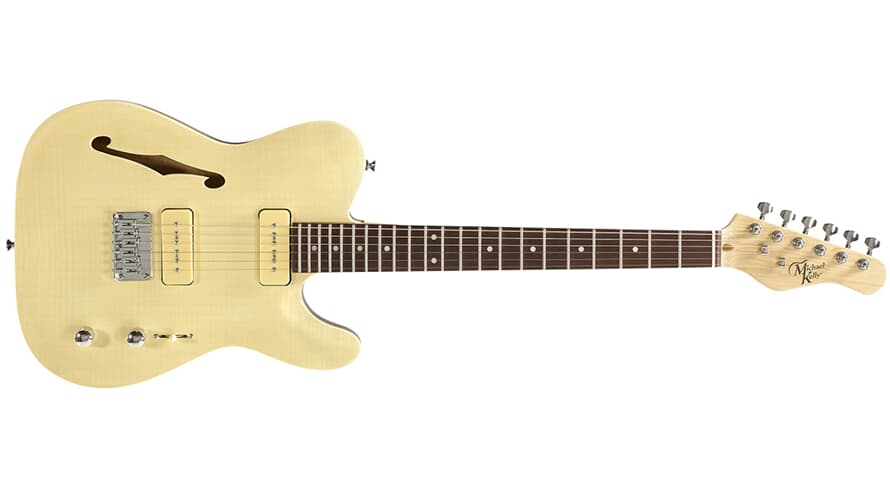 Michael Kelly 59 Thinline semi-hollow elektrisk gitar, Flame Maple