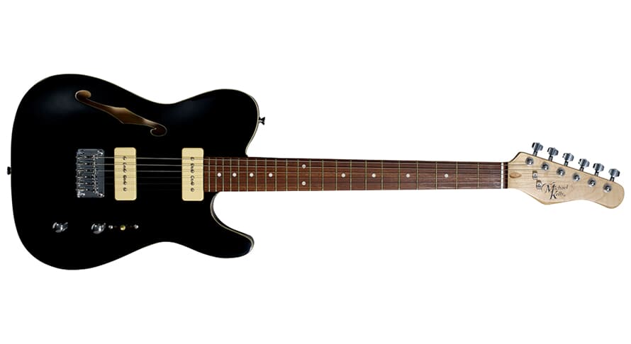 Michael Kelly 59 Thinline semi-hollow elektrisk gitar, Gloss Black