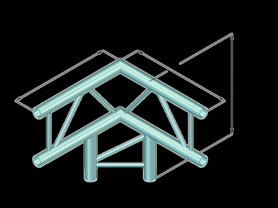 ALUTRUSS BILOCK BQ2-PAL31V 3-veis hjørne 90°