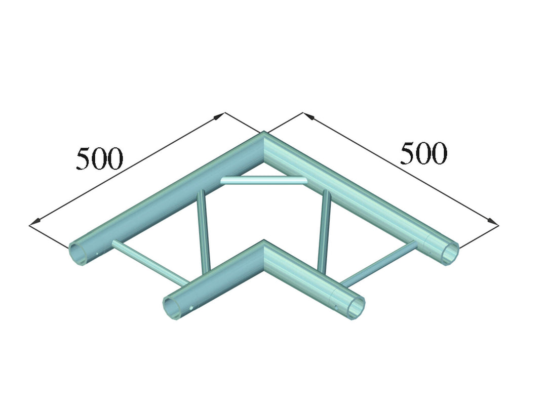 ALUTRUSS BILOCK BQ2-SPAC21H 2-veis hjørne 90° bk