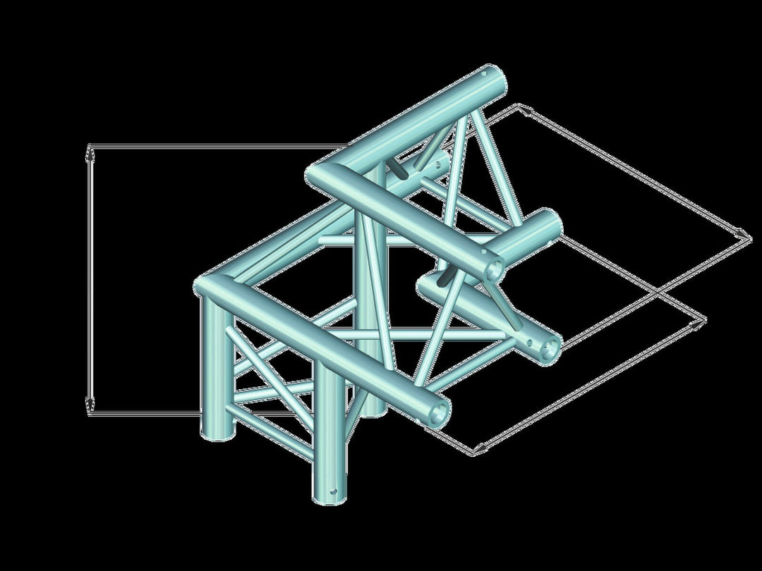 ALUTRUSS TRILOCK 6082AL-32 3-veis hjørne /\ venstre
