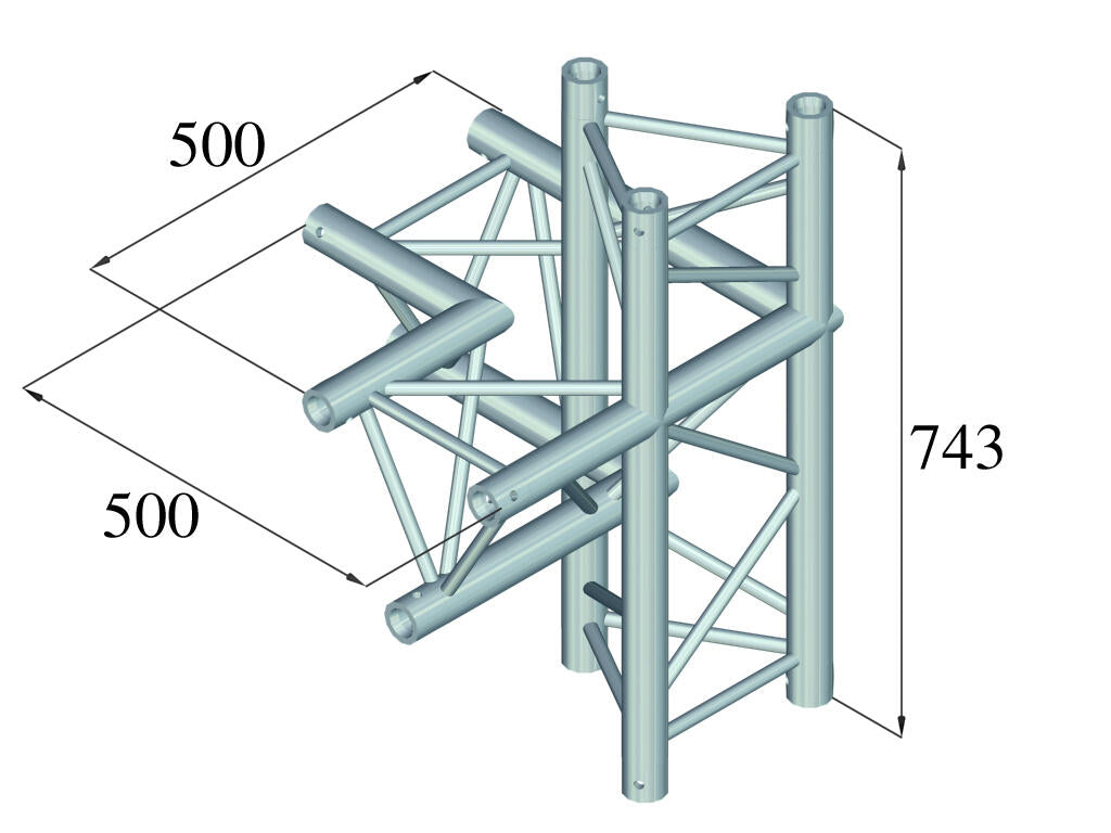 ALUTRUSS TRILOCK 6082AC-45 4-veis del \/ høyre
