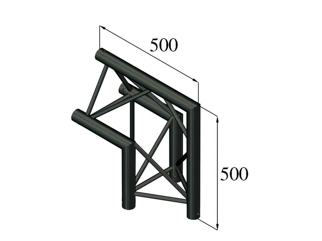 ALUTRUSS TRILOCK S-PAC 24 2-veis hjørne 90°/\ Black
