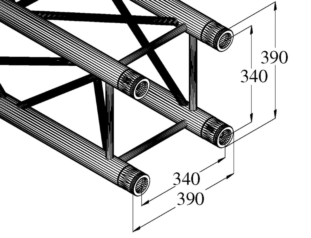 ALUTRUSS QUADLOCK TQ390-1000 4-veis Cross Beam