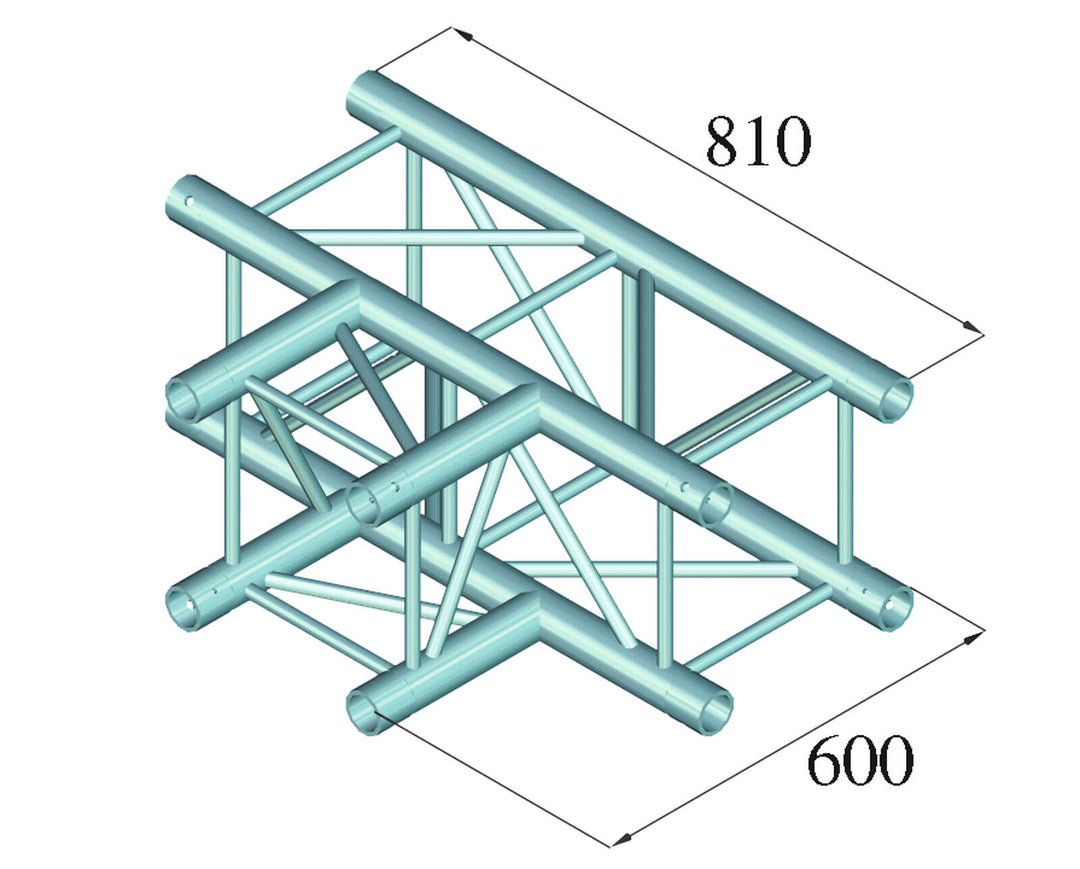 ALUTRUSS QUADLOCK TQ390-QQT35 3-veis T-stykke