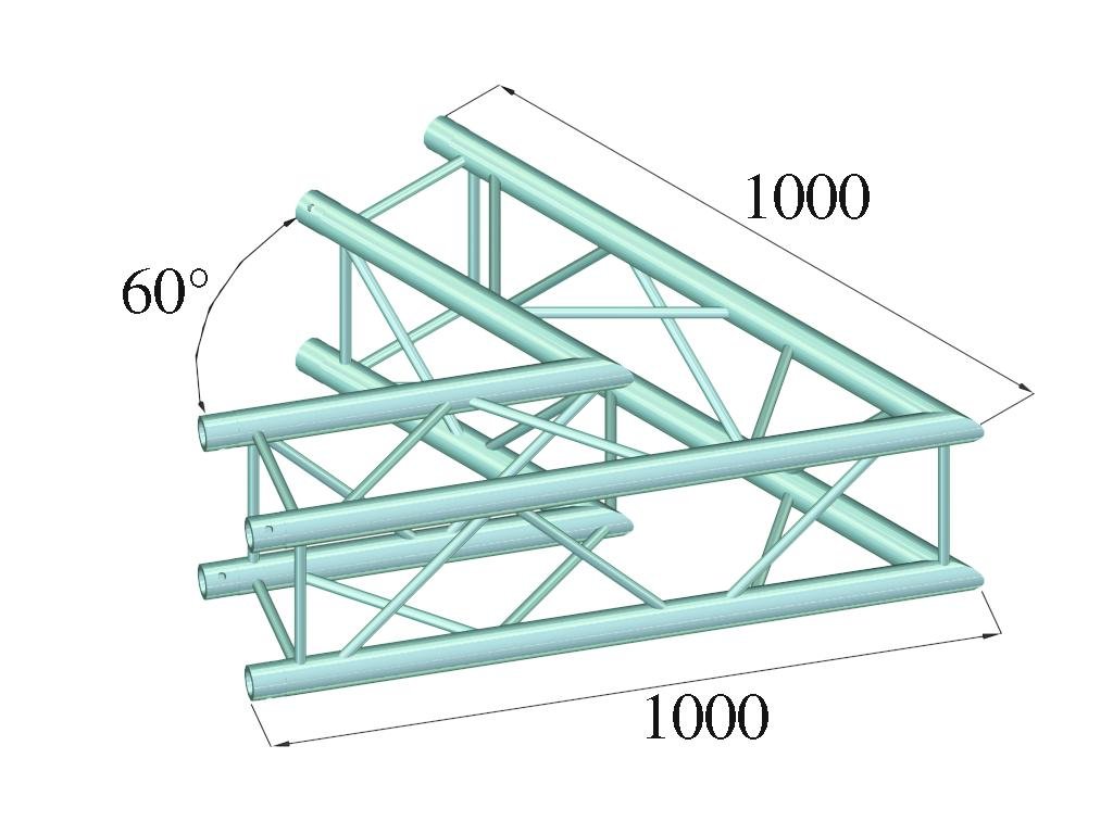 Alutruss QUADLOCK 6082C-20 2-veis hjørne (60°)