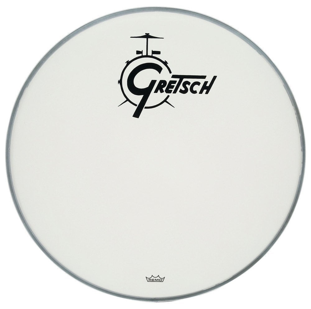 Gretsch Ambassador Coated 26" basstrommeskinn, svart logo i midten