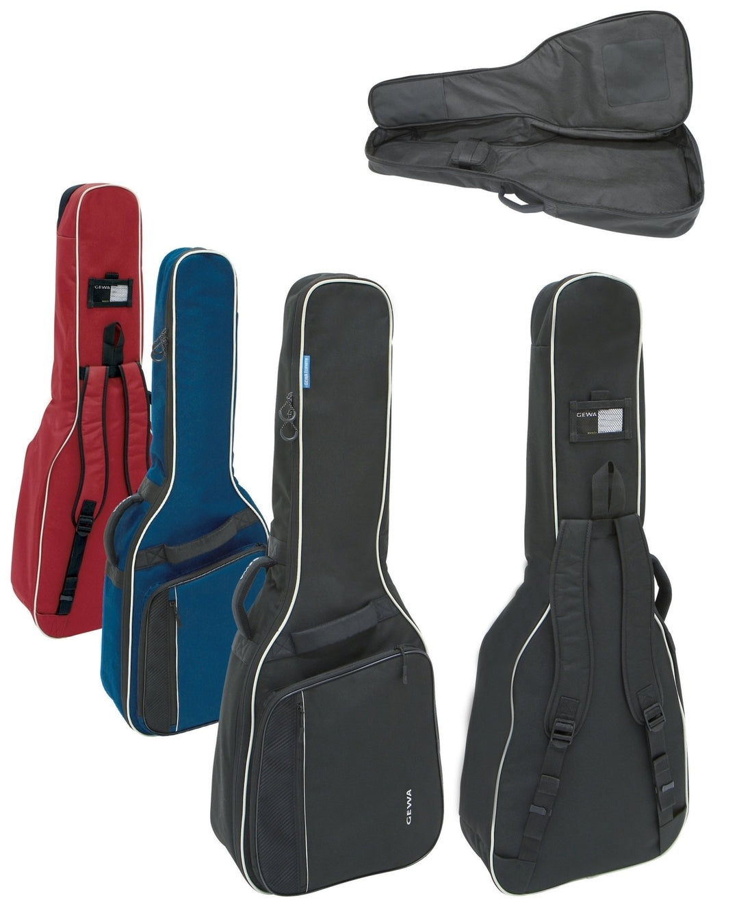 GEWA Gitarer gigbag Economy 12 - Klassisk 1/4-1/8 rød