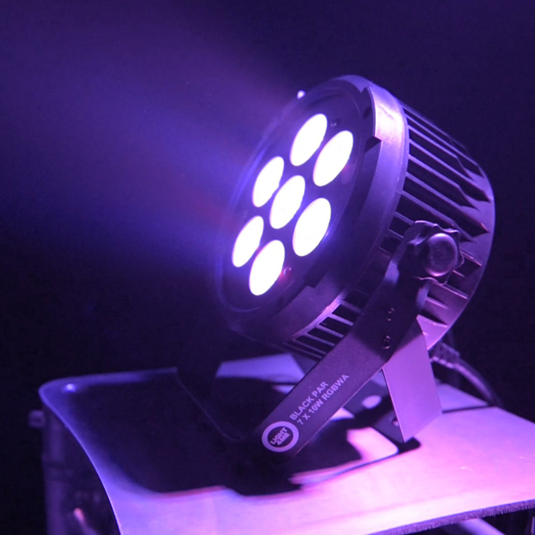 Light4Me Black PAR 7x10W RGBWA