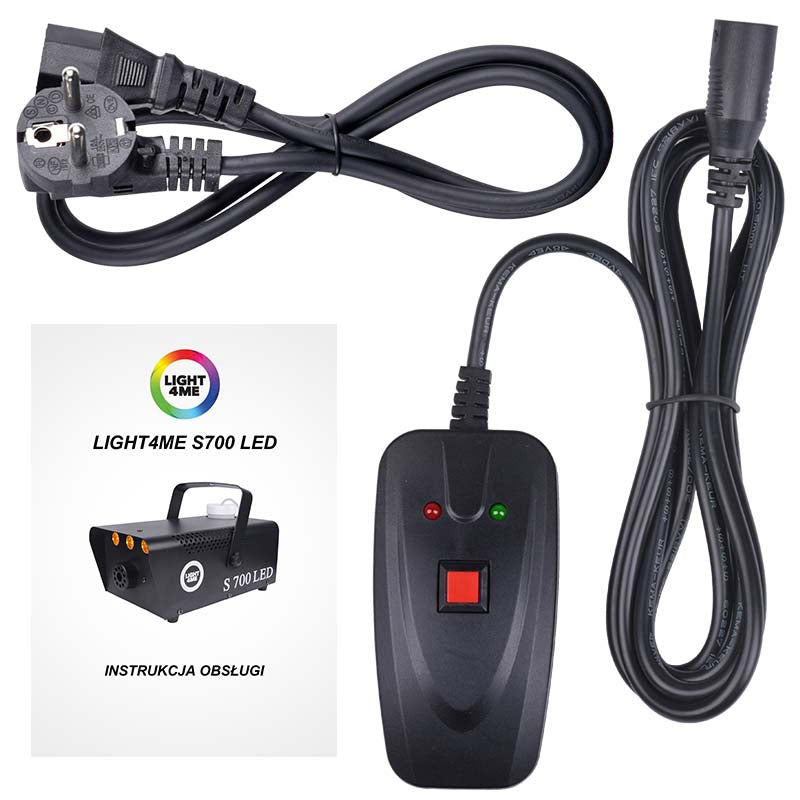 LIGHT4ME S 700W LED røykmaskin effektgenerator fjernkontroll