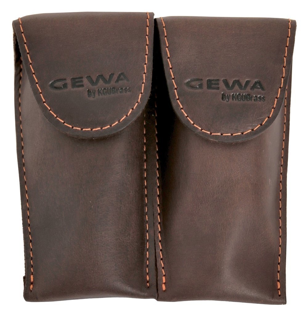 GEWA Crazy Horse Trumpet Double til 2 trompetmunnstykker, brun
