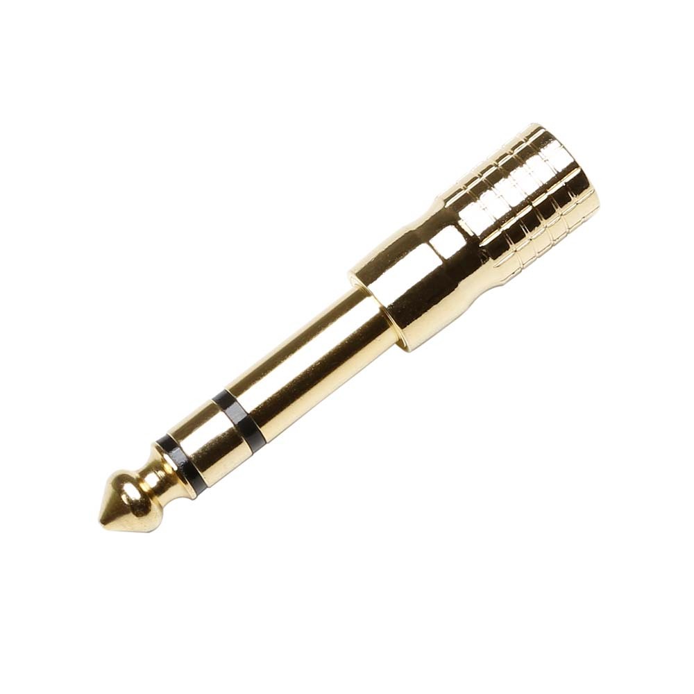 Adapter 3,5 mm Stereo Jack til 6,3 mm Stereo Jack (gull)