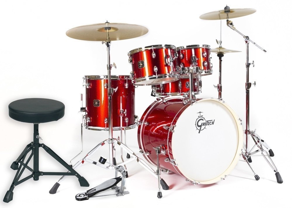 Gretsch Energy trommesæt 20", Red, med Paiste 101 (3 bækkener)
