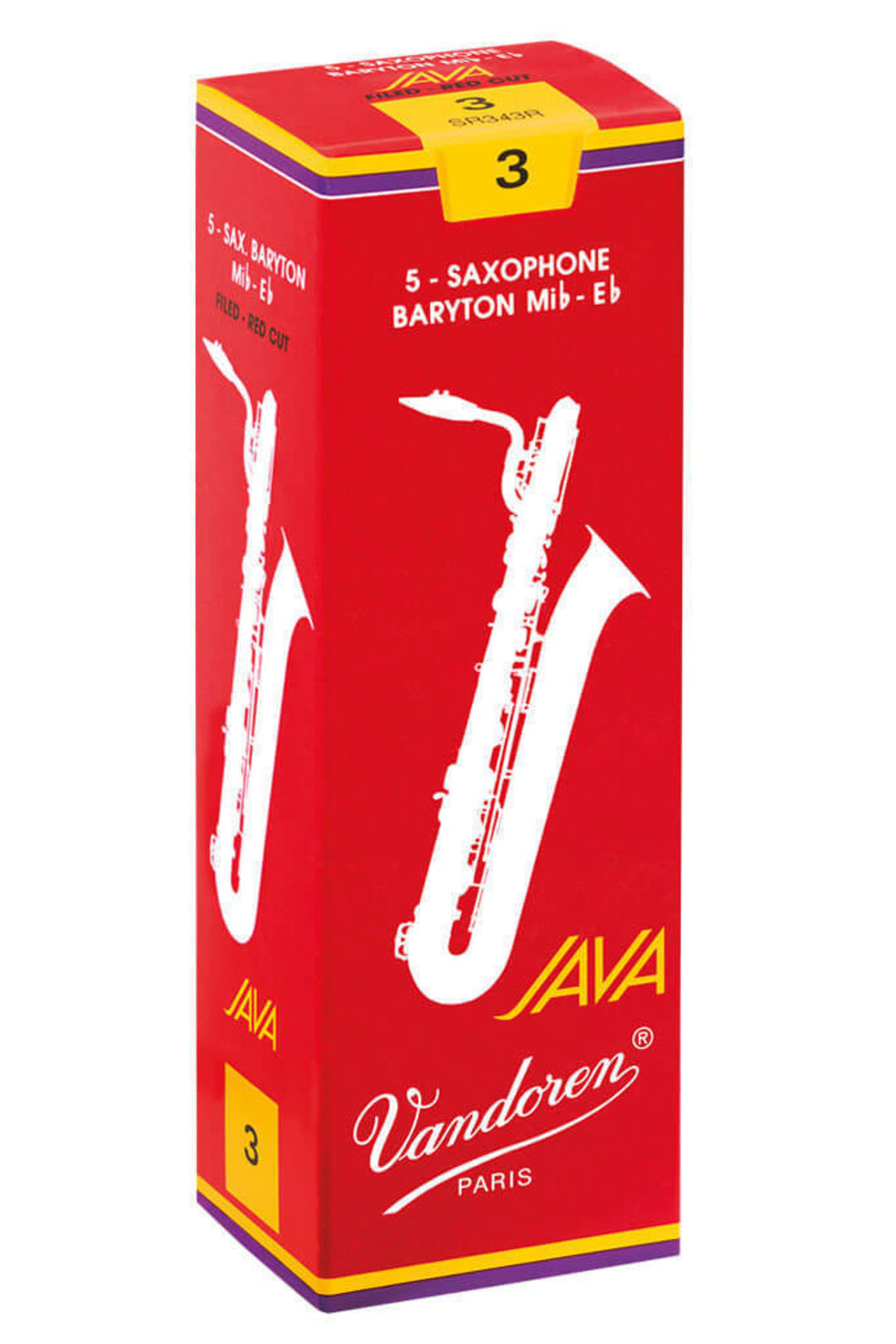 Vandoren Reeds Baritone Saxophone Java Filed Red – 3 1/2