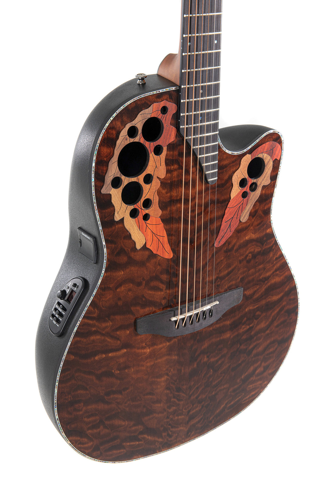 Ovation E-akustisk Gitarer Celebrity Elite Plus Mid Cutaway - Dark Tiger Eye (CE44P-TGE-G)
