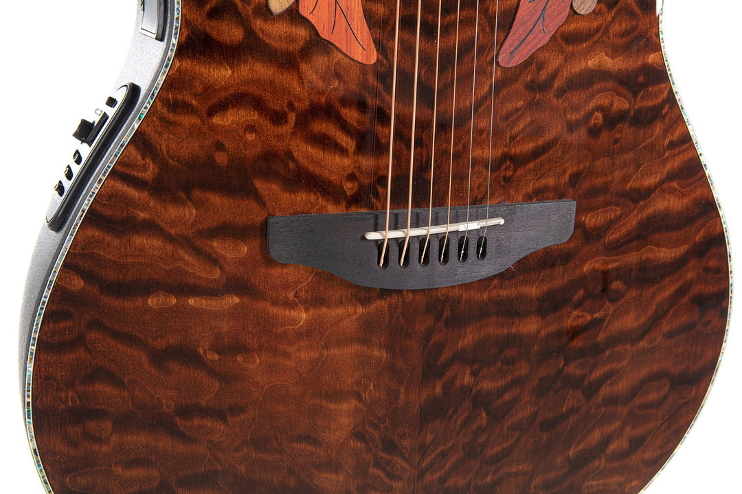 Ovation E-akustisk Gitarer Celebrity Elite Plus Mid Cutaway - Dark Tiger Eye (CE44P-TGE-G)