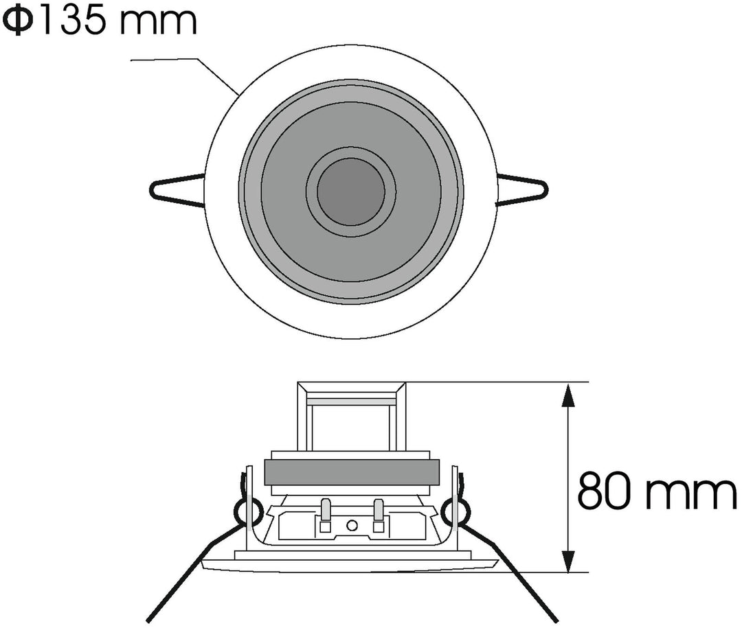 OMNITRONIC CS-4W takhøyttaler, hvit