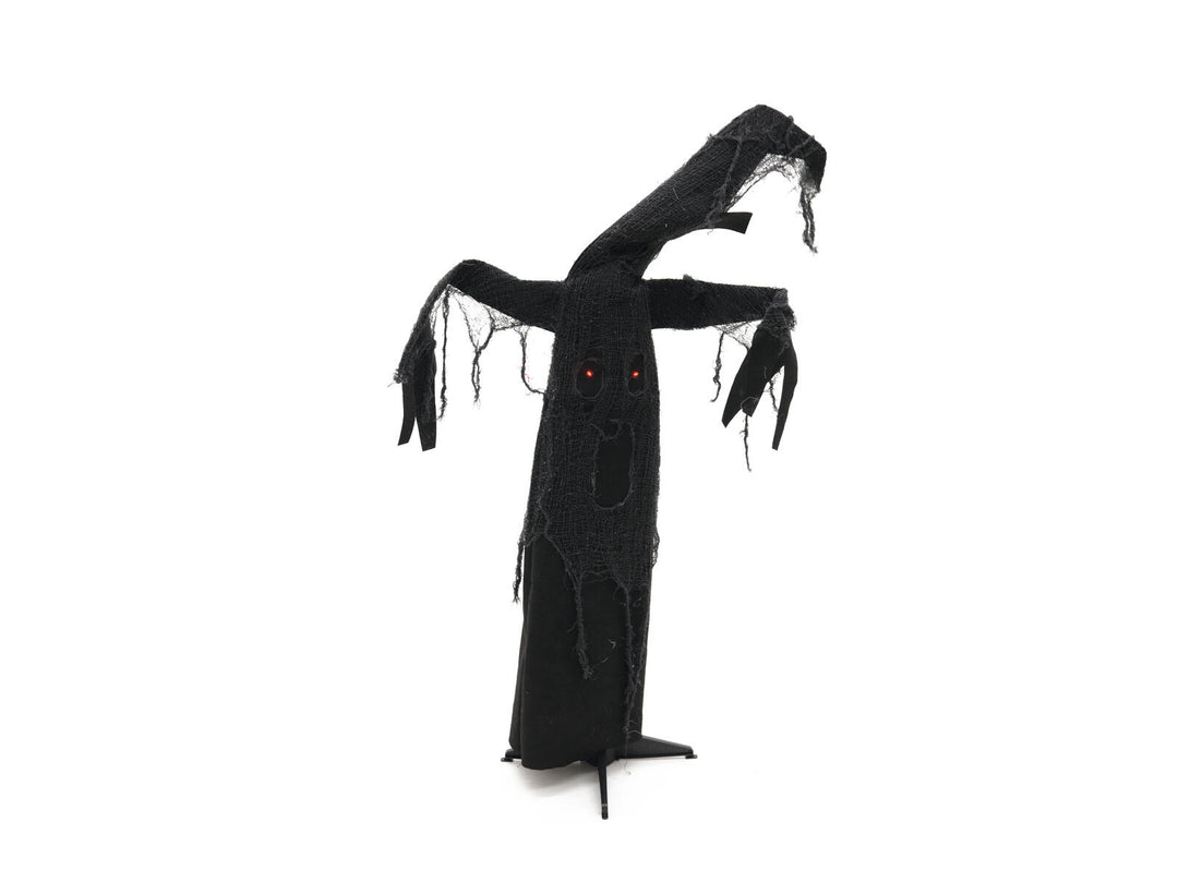 Halloween sort spøgelsestræ, animeret, 110 cm