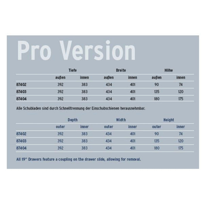 Adam Hall 87403 A Rack Drawer 3 Unit Aluminium (3,4 kg)