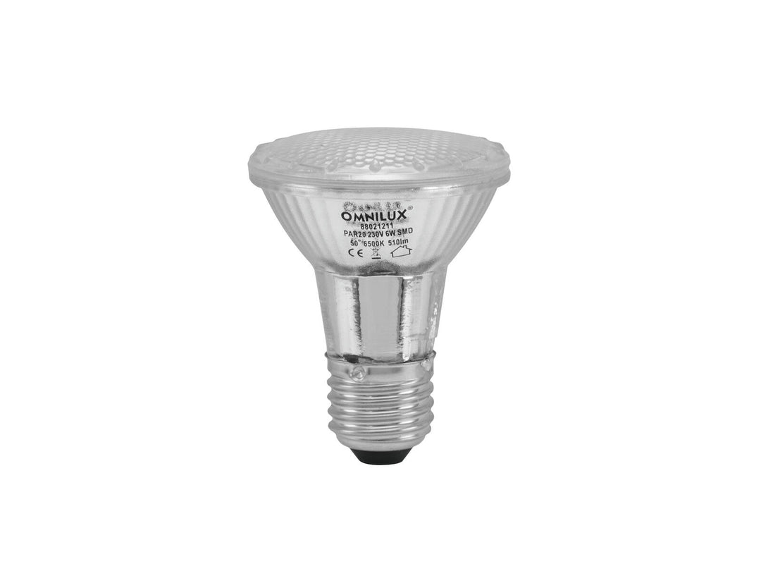 EUROLITE-sett PAR-20 spot sølv + PAR-20 230V SMD 6W E-27 LED 6500K