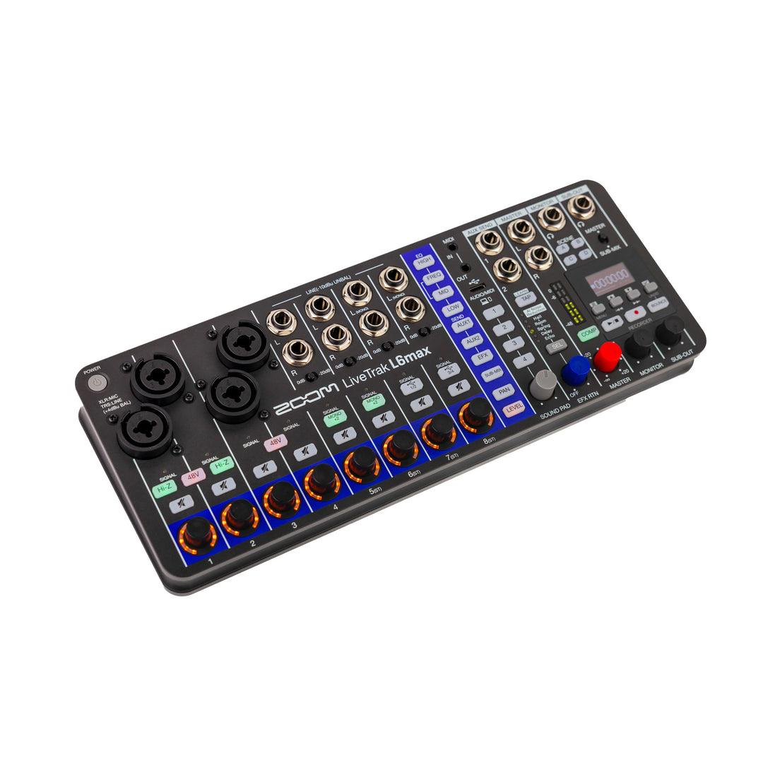 ZOOM LiveTrak L6max 12-kanals mikser + opptaker