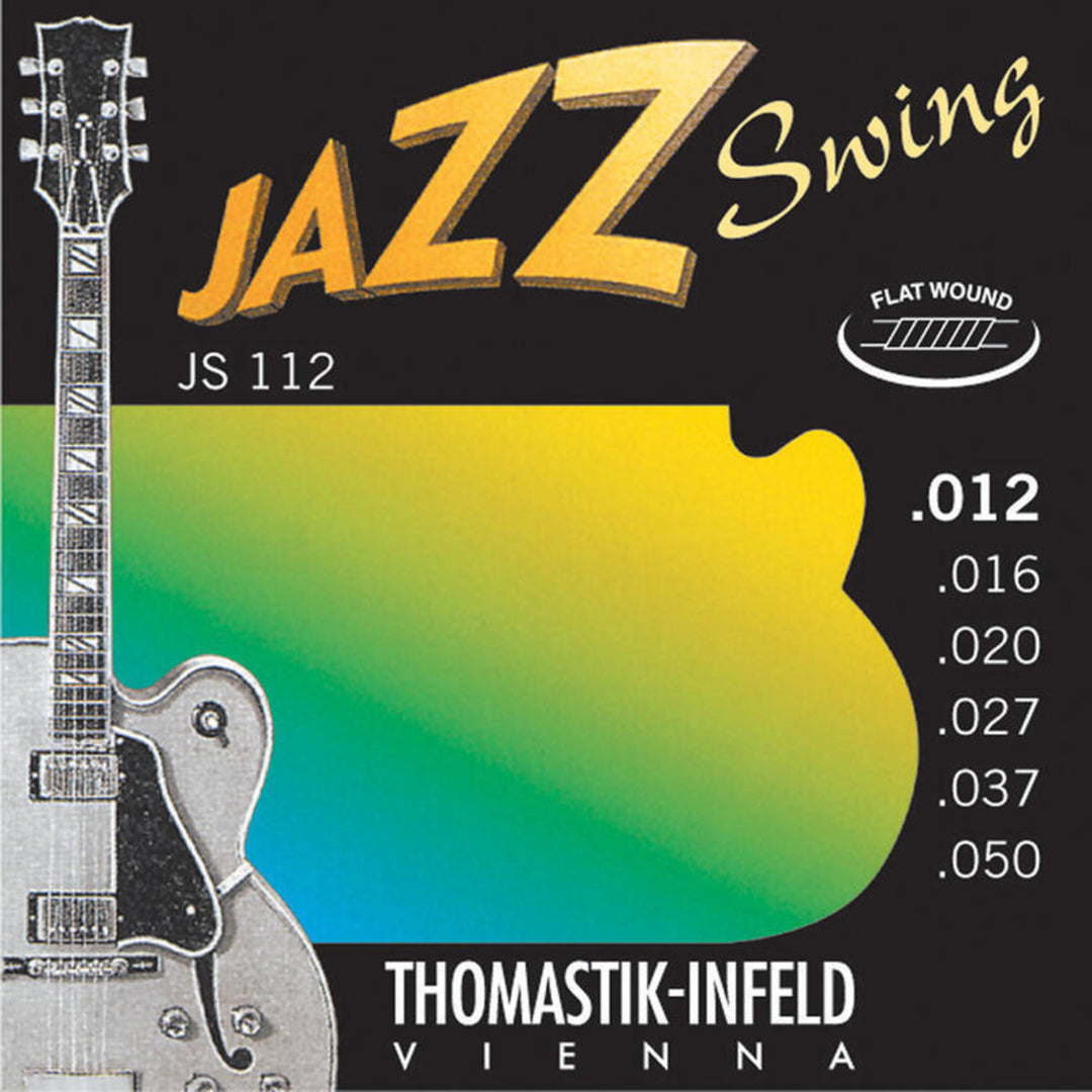 Thomastik-Infeld strenger til elgitar Jazz Swing Series Nickel Flat Wound - Sett 012 flatwound (JS112)