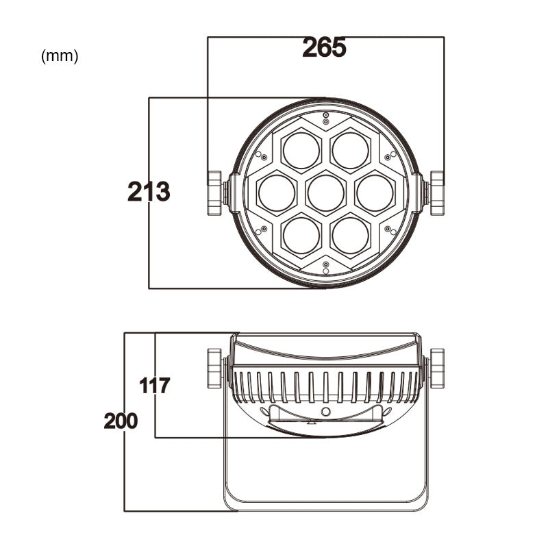 Light4Me FRAME PAR 7x12 LED RGBW lyseffekt