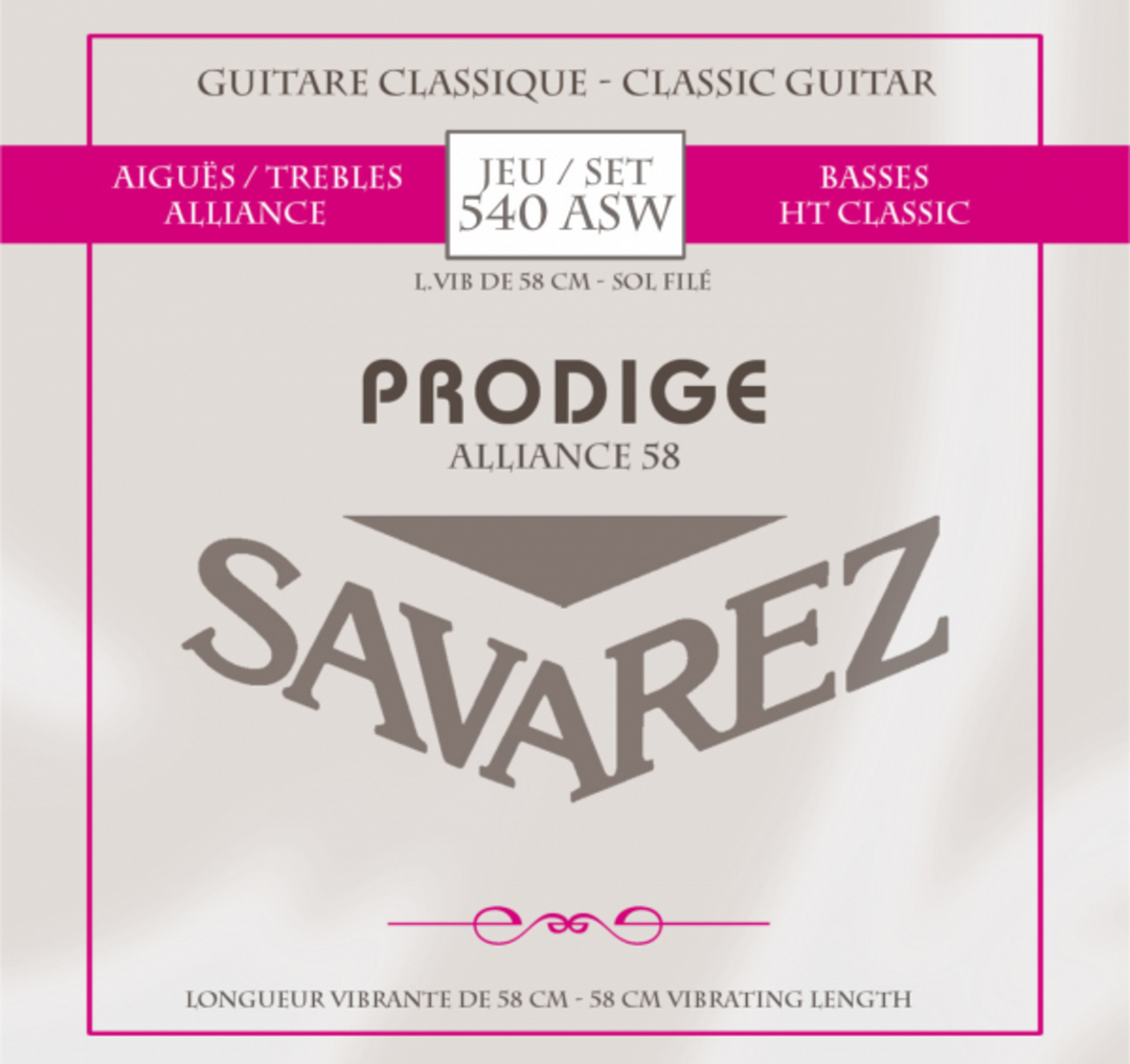 Savarez strenger for klassisk gitar Prodige 38 barne-Gitarer - 3/4-7/8 Carbon Gw (540ASW)
