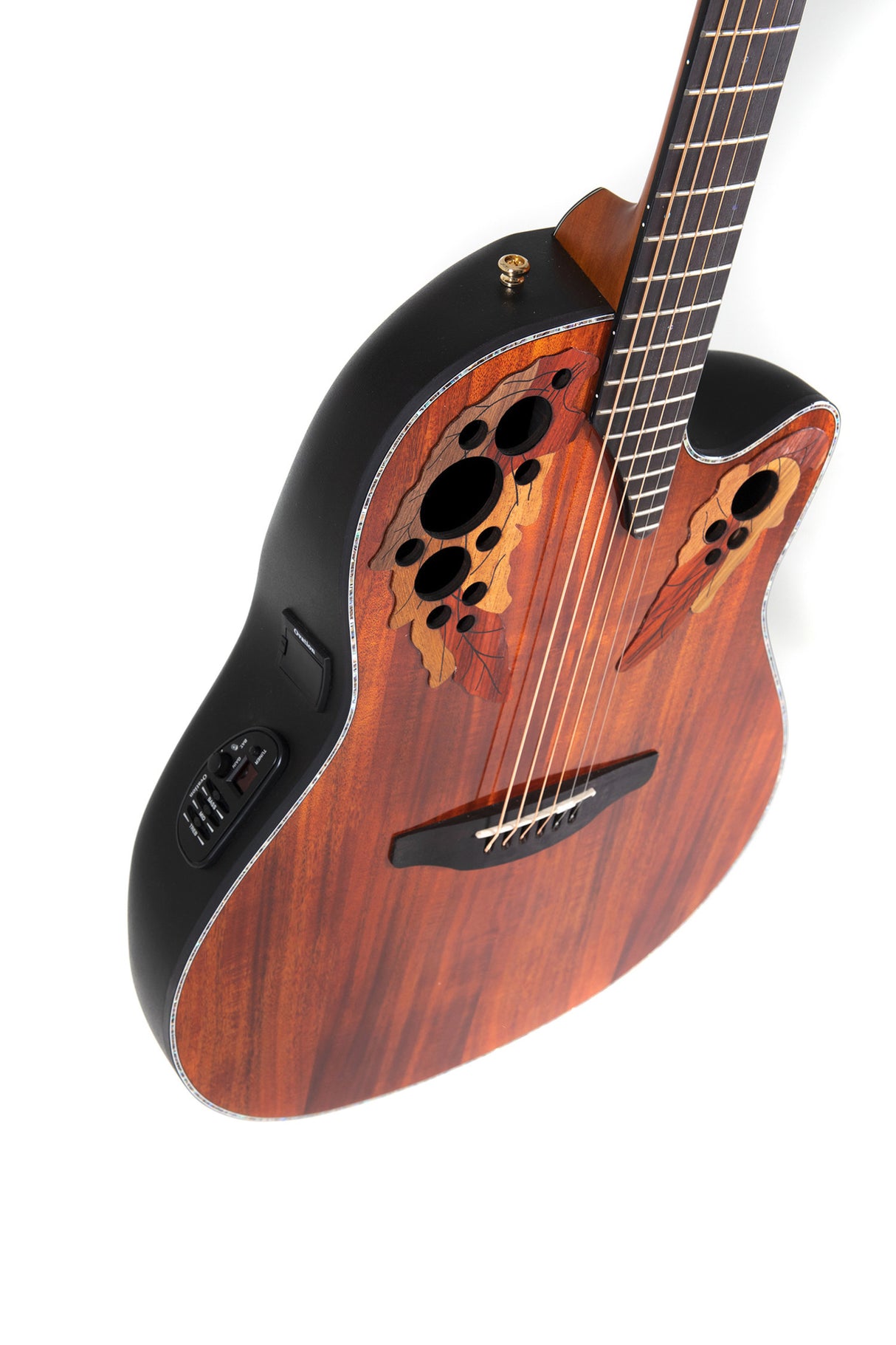 Ovation elektroakustisk Gitarer Celebrity Elite Plus Mid Cutaway - flammet koa (CE44P-FKOA-G)