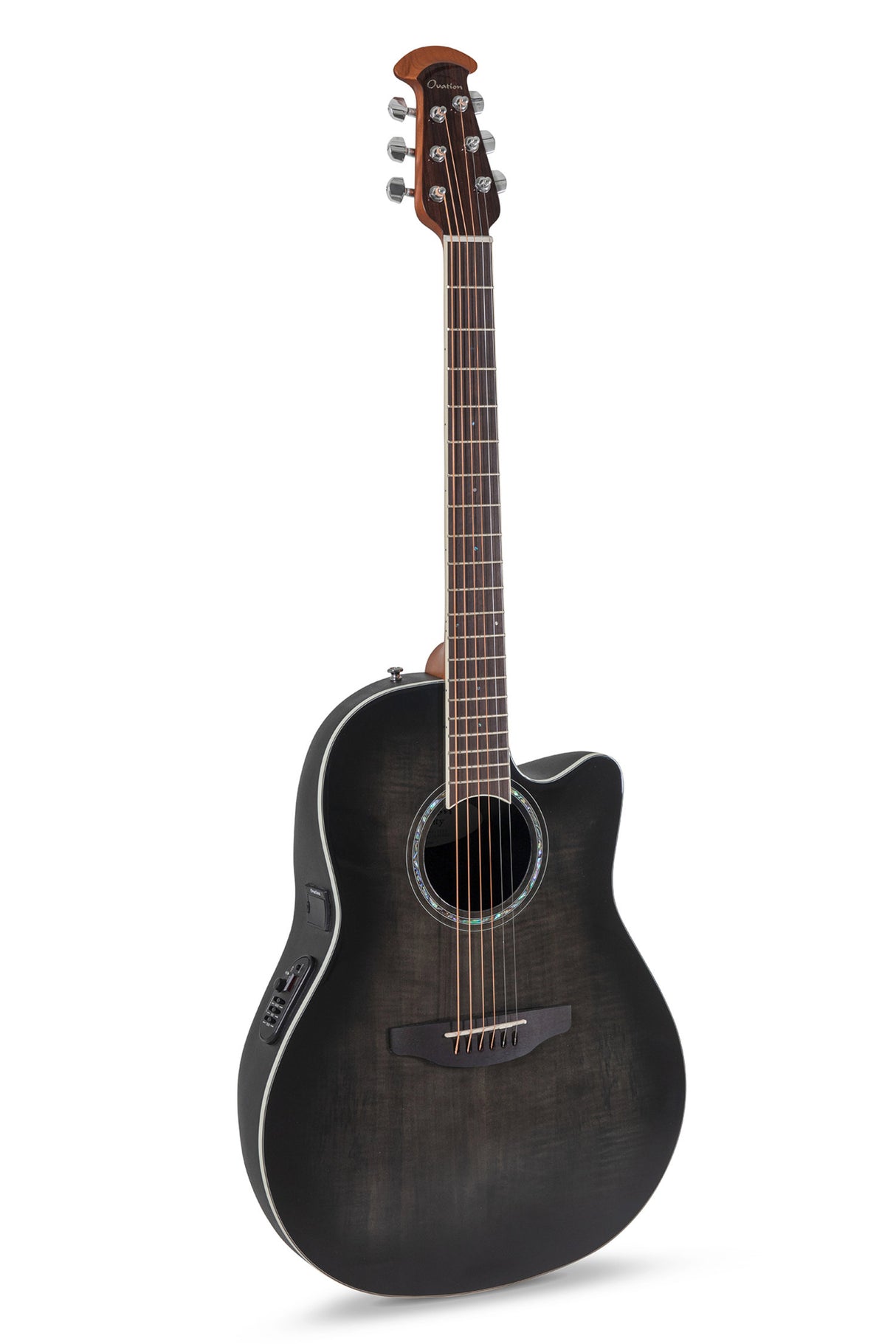 Ovation E-akustisk Gitarer Celebrity Standard Plus Mid Cutaway - Transparent svartburst flamme (CS24P-TBBY-G)