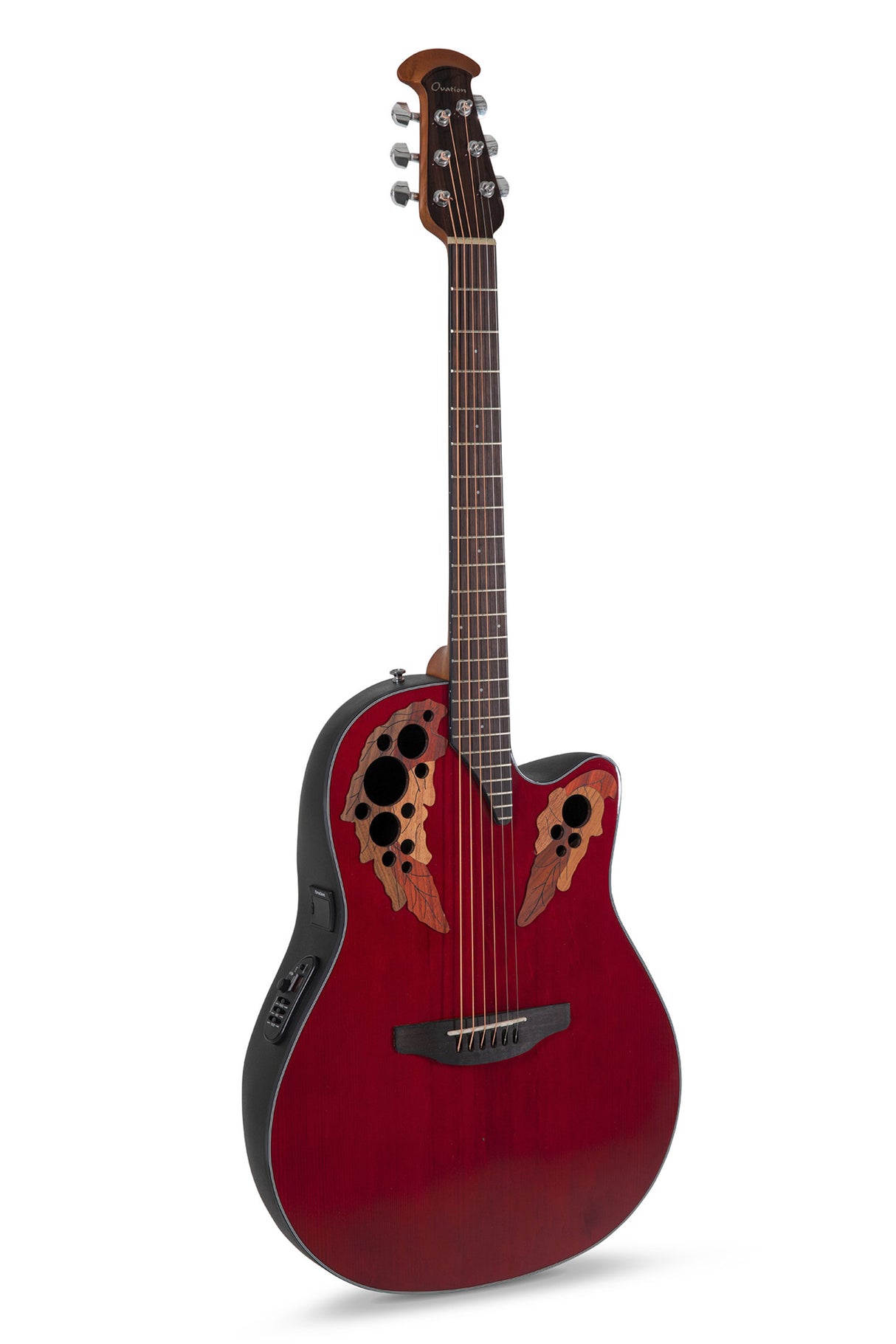 Ovation E-akustisk Gitarer Celebrity Elite Mid Cutaway - Ruby Red (CE44-RR-G)