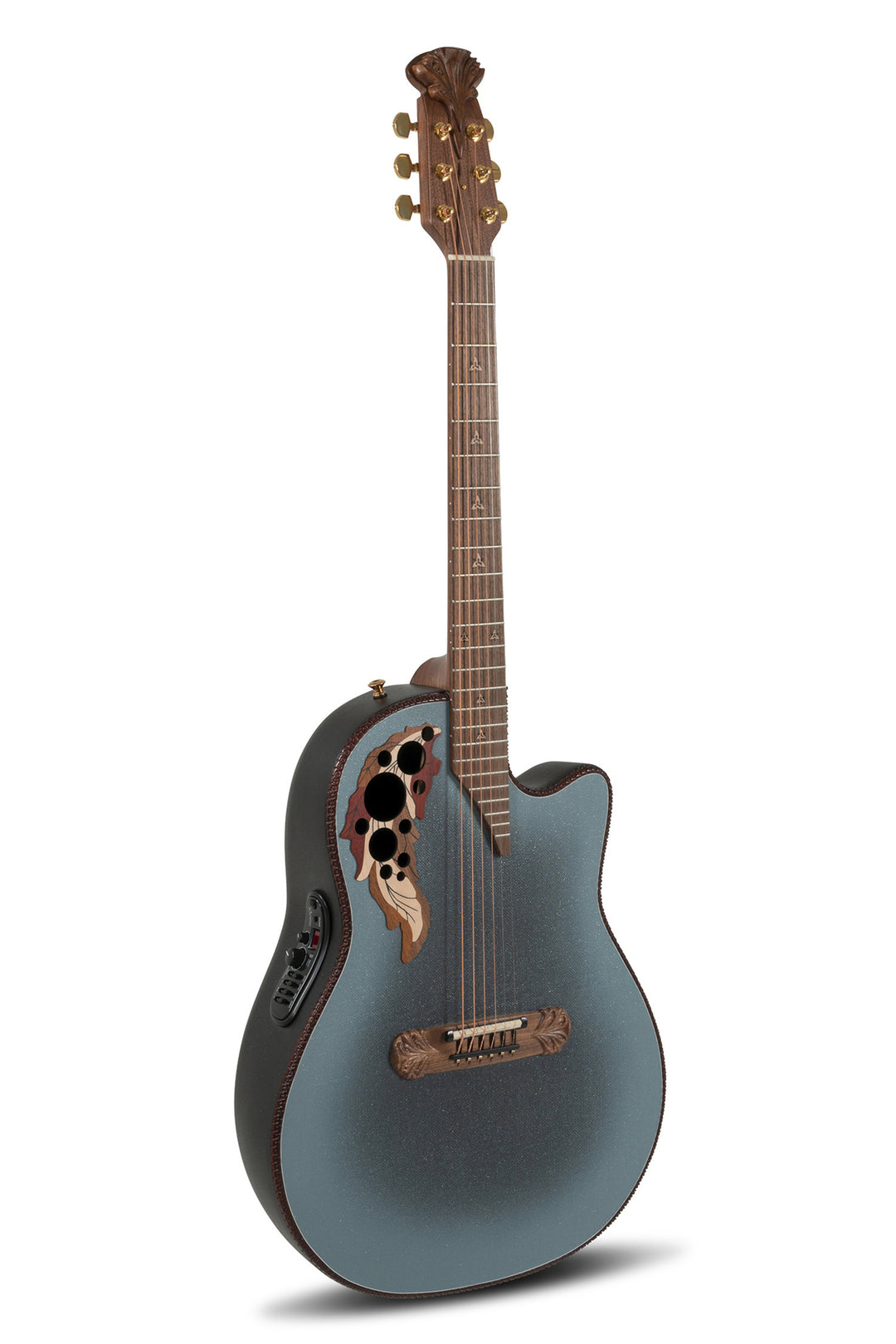 Adamas E-akustisk Gitarer 2087GT Deep Contour cutaway - Reverse blå burst (2087GT-8-G)