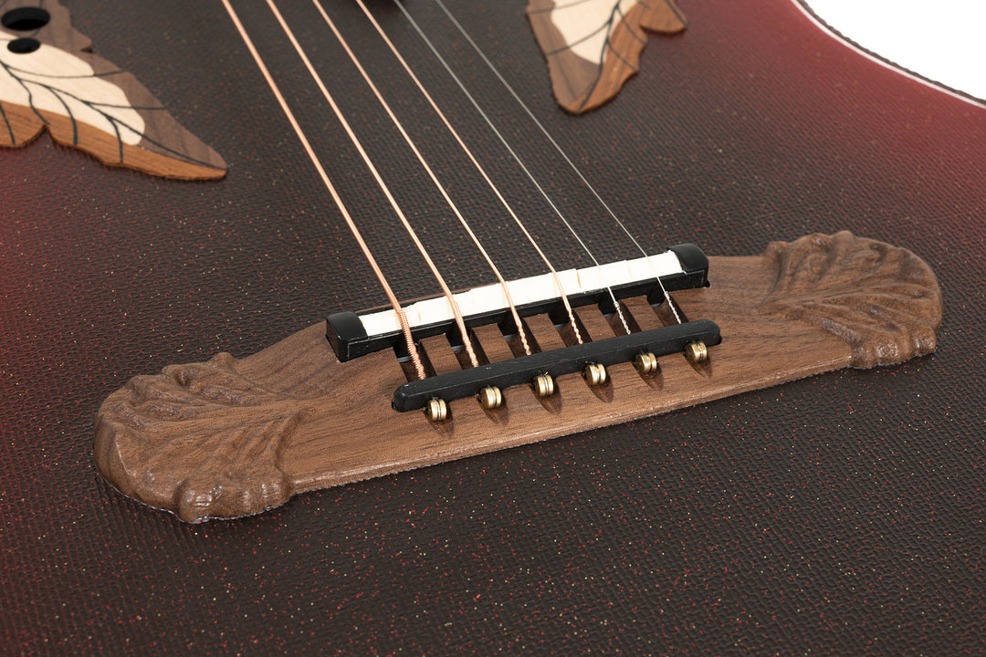 Adamas E-akustisk Gitarer 1687GT Deep uten cutaway - Reverse rød burst (1687GT-2-G)