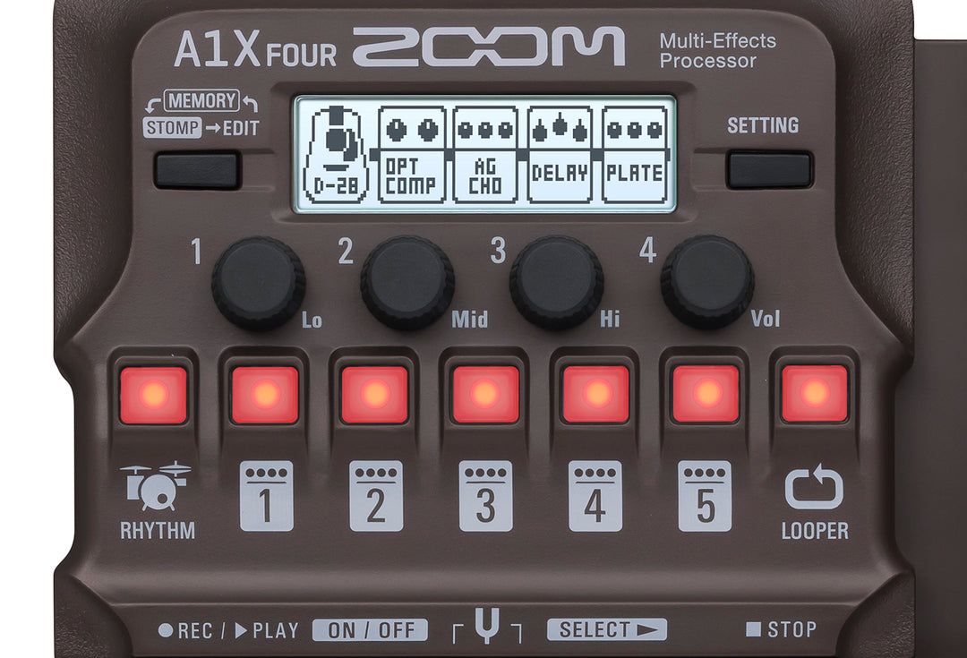 Zoom A1X Fire akustiske effektpedal
