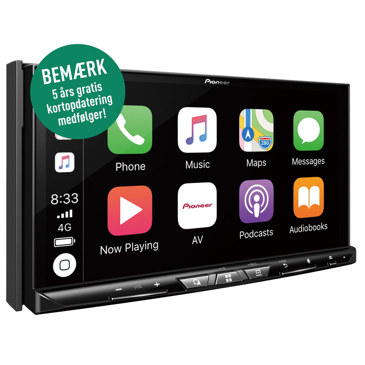 Pioneer AVIC-Z930DAB GPS-navigasjon, trådløs Apple CarPlay og Bluetooth