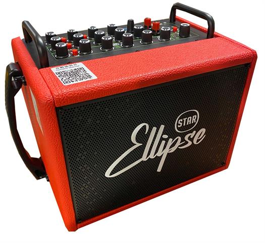 Ellipse 120W batteridrevet forsterker og veske - Q3 rød