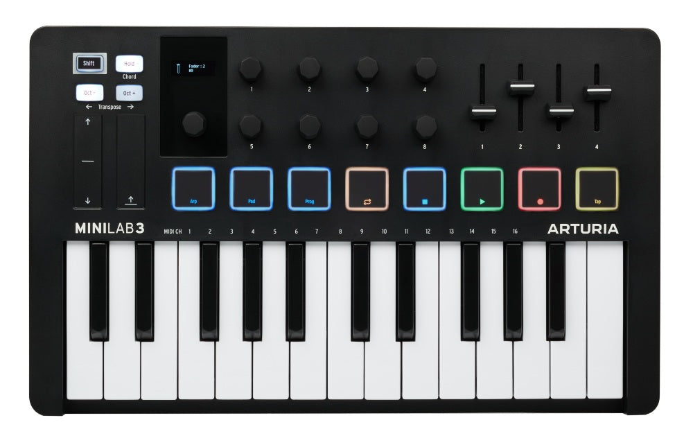 Arturia MiniLab 3 MIDI Keyboard (svart)