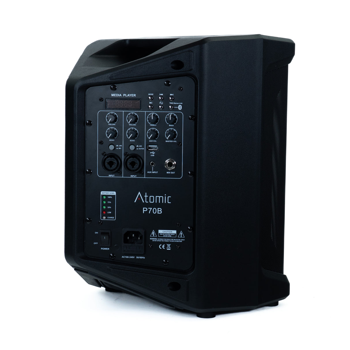 Atomic P70B - Batterihøyttaler/mikrofon XL-bundle