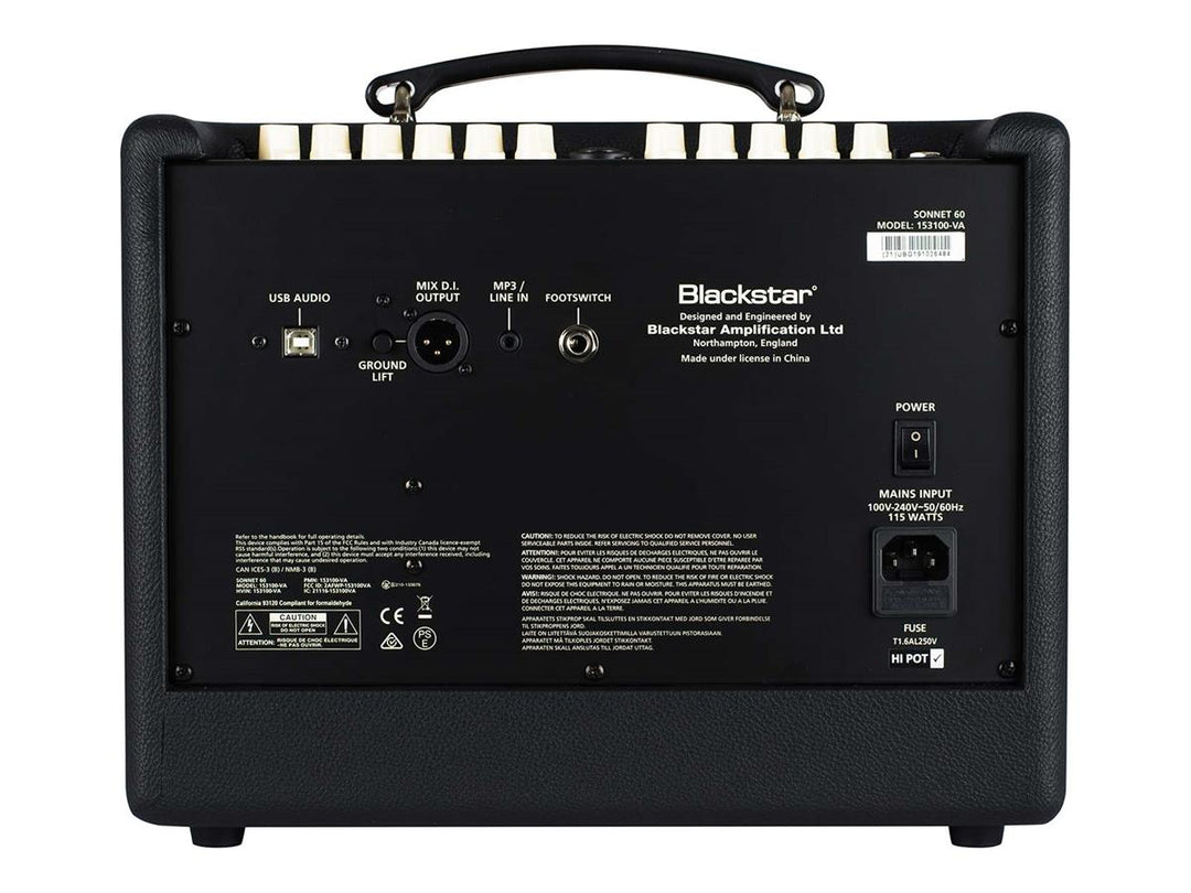 Blackstar Sonnet 60 akustisk gitarforsterker (svart)
