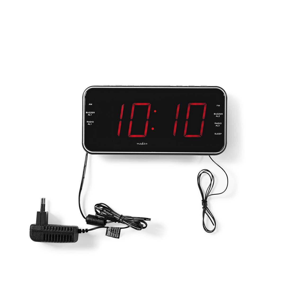 Klokkeradio med vekkerklokke