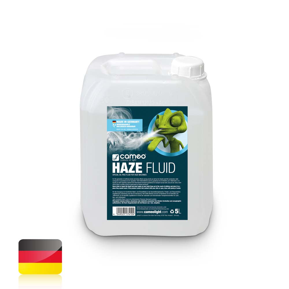 Cameo HAZE FLUID 5 L - haze-væske for fin tåketetthet og lang holdbarhet, 5 L, oljefri