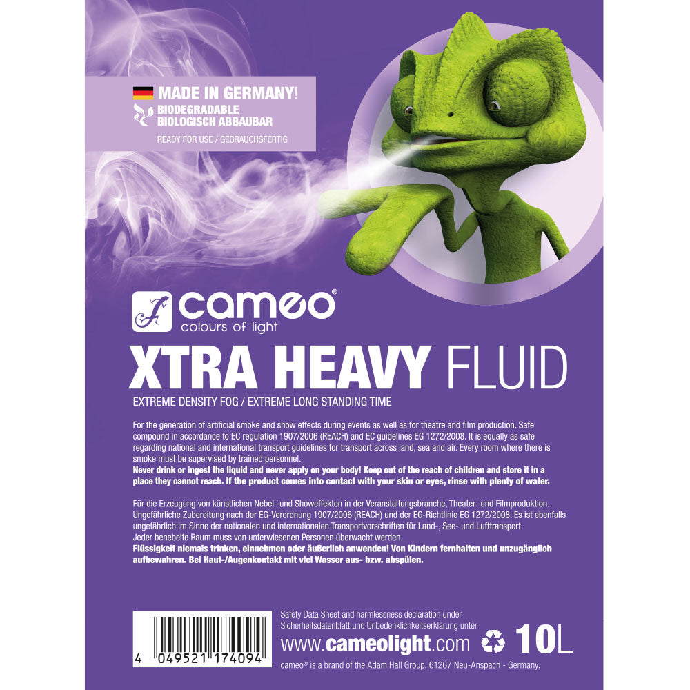 Cameo XTRA HEAVY FLUID 10 L - tåkevæske med svært høy densitet og ekstremt lang hengtid 10 L