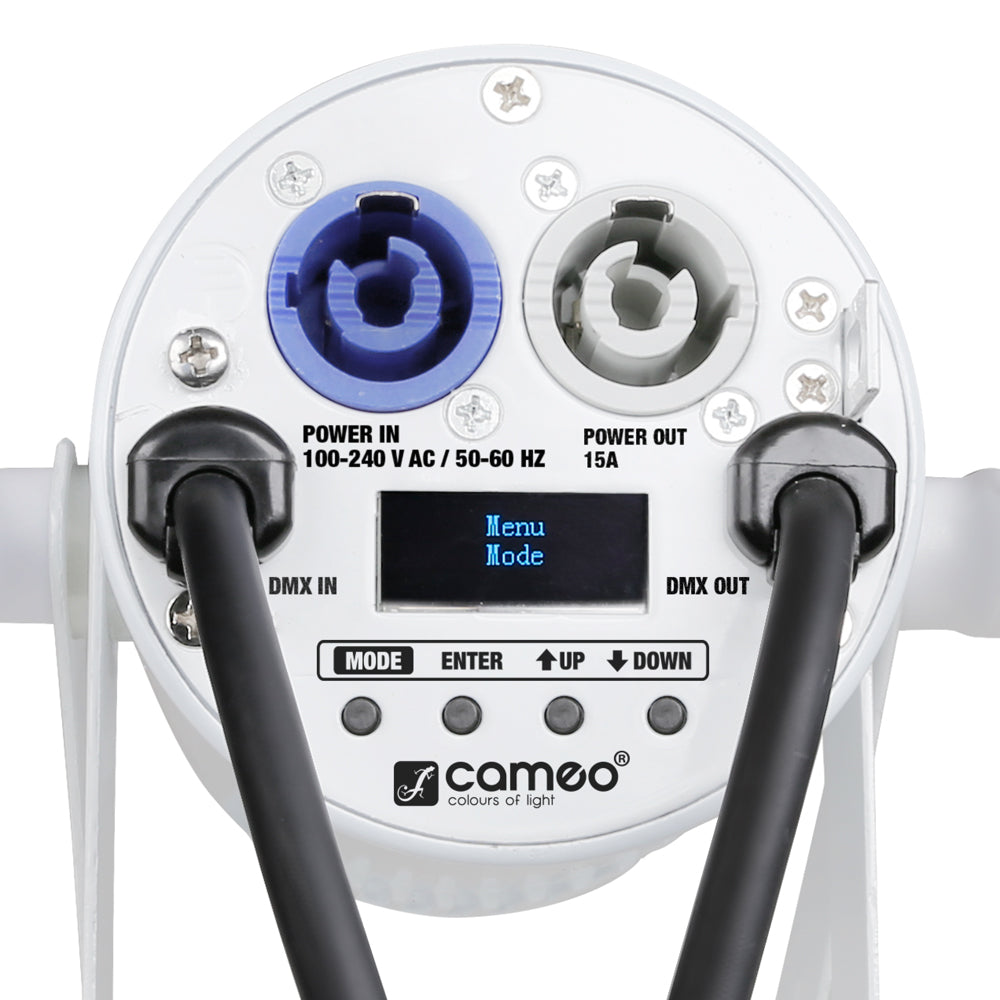 Cameo Q-SPOT 15 RGBW WH - Kompakt spotlys med 15W RGBW LED i hvitt kabinett