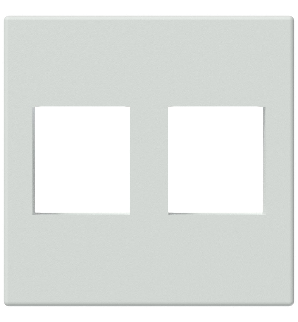 Keystone monteringsplate 45 x 45 mm f. 2 stik, Hvit